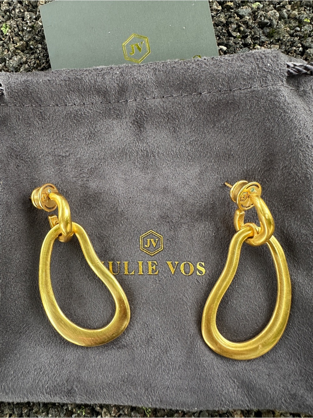 Julie Vos Wave Doorknocker Earrings